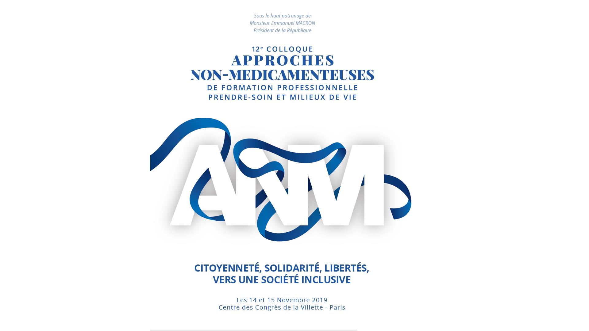 logo bleu et blanc du colloque anm 2019